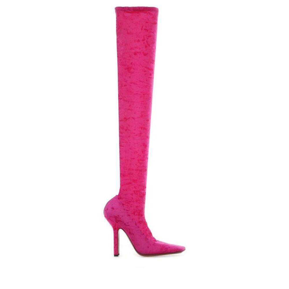 VETEMENTS Women's Velvet Over-the-Knee Boots Women PINK